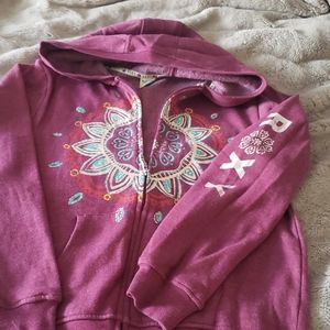 Roxy girls zip sweatshirt size l(14/16)